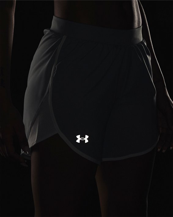 Women's UA Fly-By Elite 5'' Shorts, Gray, pdpMainDesktop image number 4